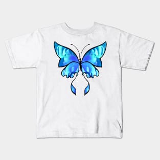 Blue Butterfly Kids T-Shirt